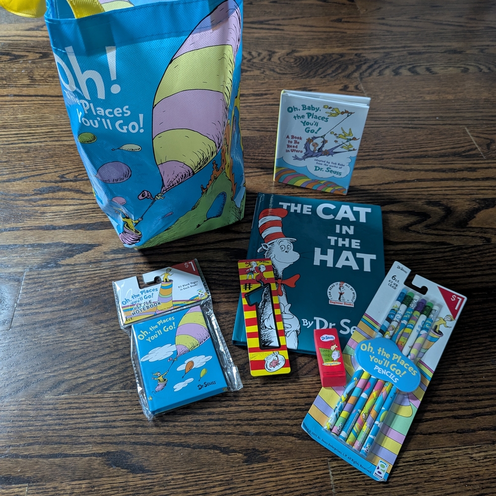 Dr. Seuss Colorful Kids Toy Collection with Books and Pencils